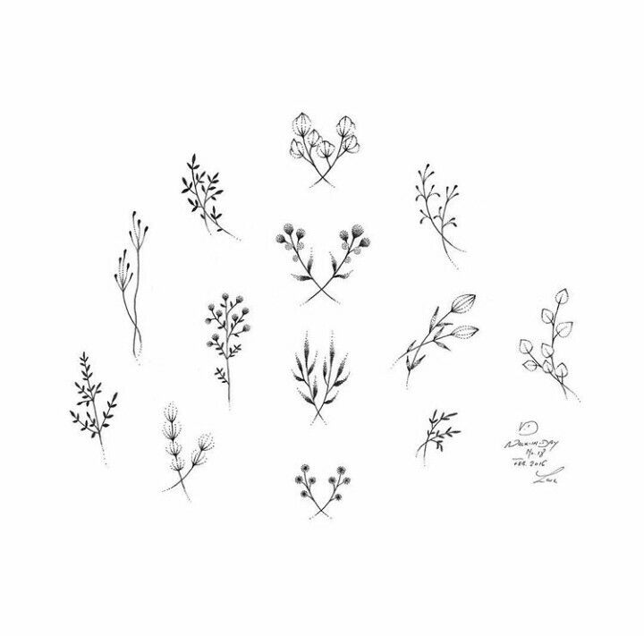 Tiny Tattoo Idea stick 'n poke floral designs