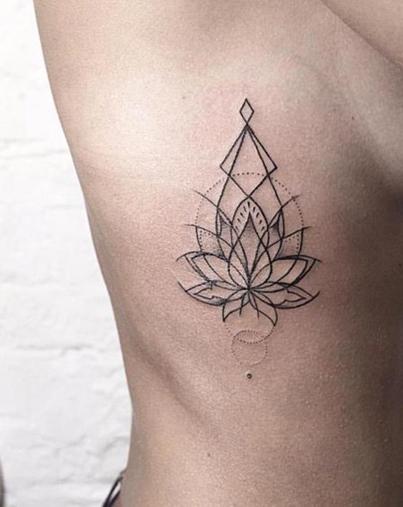 Geometric Tattoo 15 Most Alluring Lotus Tattoo Designs To Get