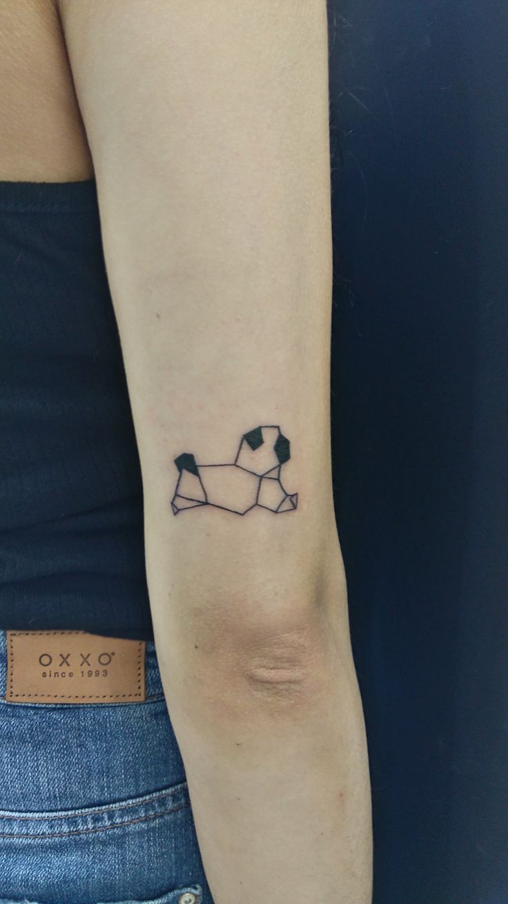 Geometric Tattoo - pug dog animals tattoo designs geometric