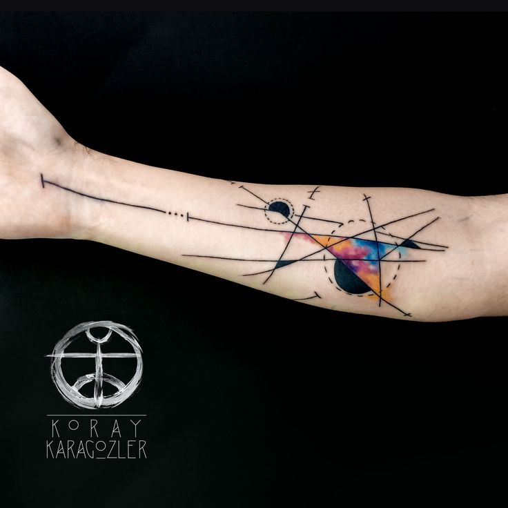 Watercolor tattoo - Geometric, abstract, watercolour... - TattooViral