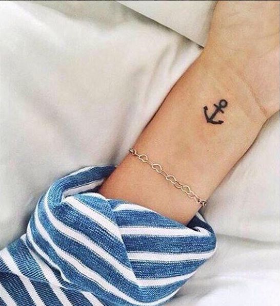 Women Tattoo - small anchor tattoo #ink #youqueen #girly #tattoos