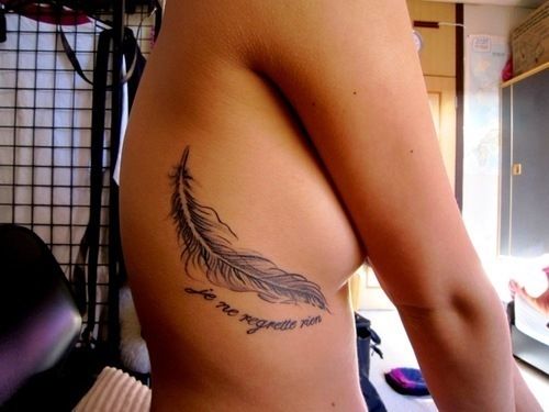 5. Feather Tattoo Placement for Women - wide 2