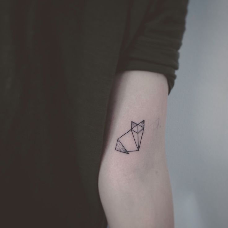 Geometric Tattoo Origami Cat... Your Number One source for daily Tattoo