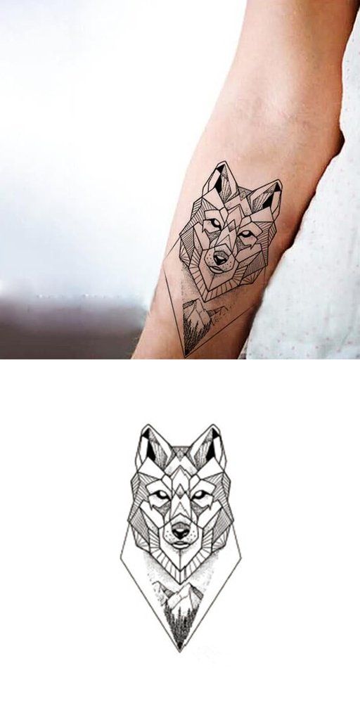 Tatuajes De Lobos Geometricos Para Mujer