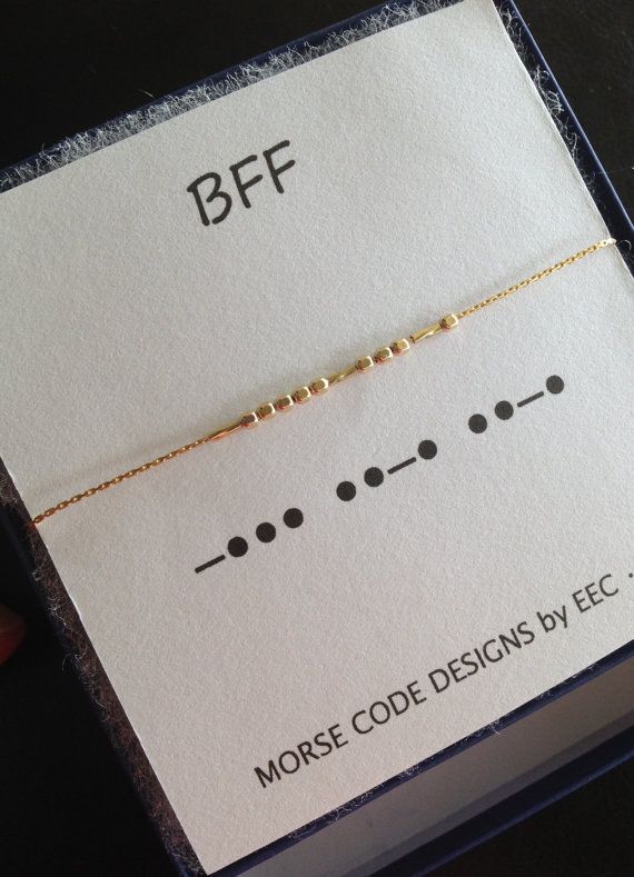 Friend Tattoos - BFF Morse Code Necklace in Sterling 