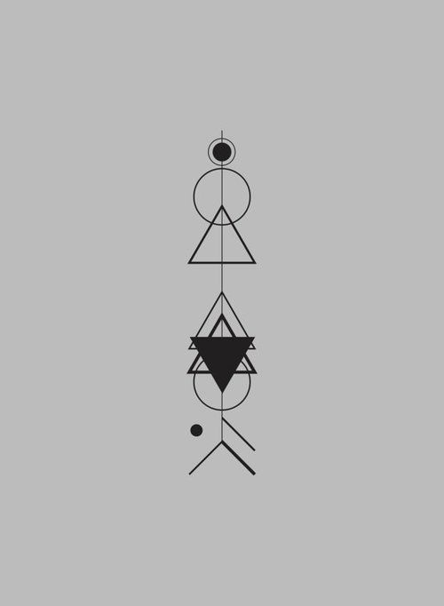 Geometric Tattoo - Modern Minimalism. Such a perfect template for ...