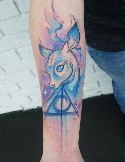 Watercolor tattoo - Harry Potter watercolor tattoo ...