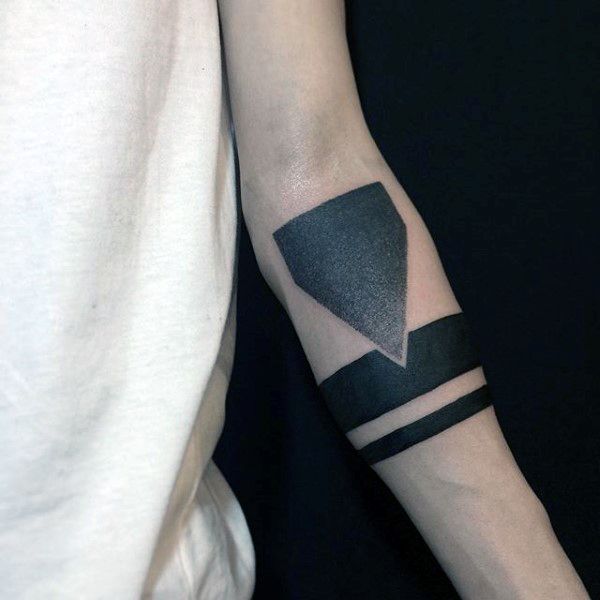 Geometric Tattoo - 70 Armband Tattoo Designs For Men - Masculine Ink ...