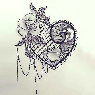 Tattoo Trends - Lace Heart Tattoo Design... - TattooViral.com | Your ...