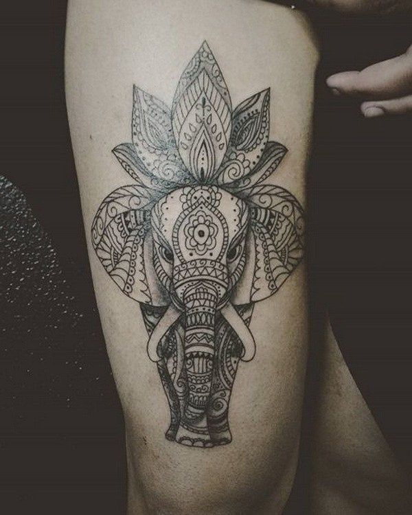 Tattoo Trends - Stunning Lotus and Elephant Tattoo Design for Men