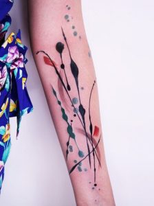 Watercolor tattoo - Splatter paint, abstract, watercolor tattoo