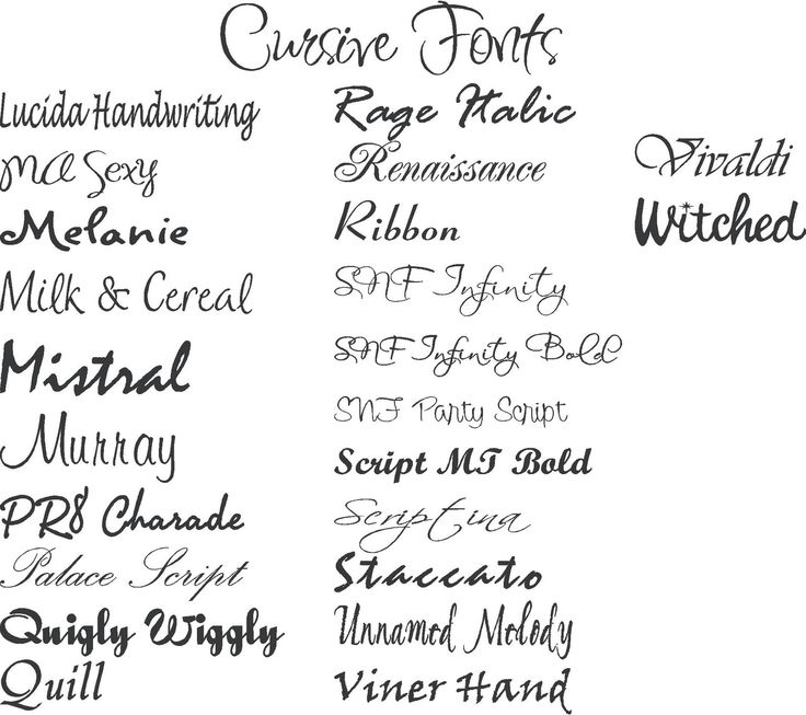 feminine cursive tattoo fonts