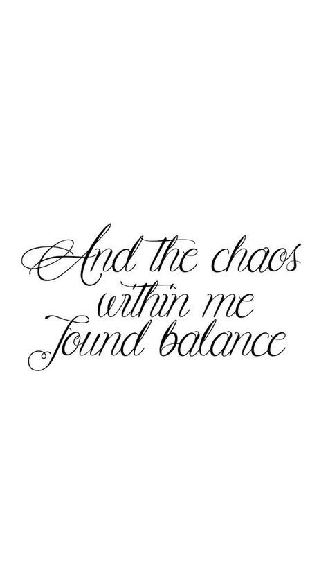Friend Tattoos - And the chaos within me found balance... - TattooViral ...