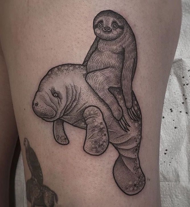 sloth tattoo geometric tattoo, would sloth I Geometric Susanne  Konig  Tattoo