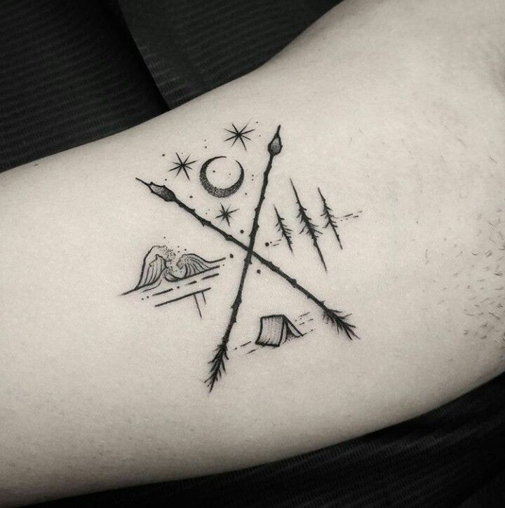 4 elements tattoo triangle