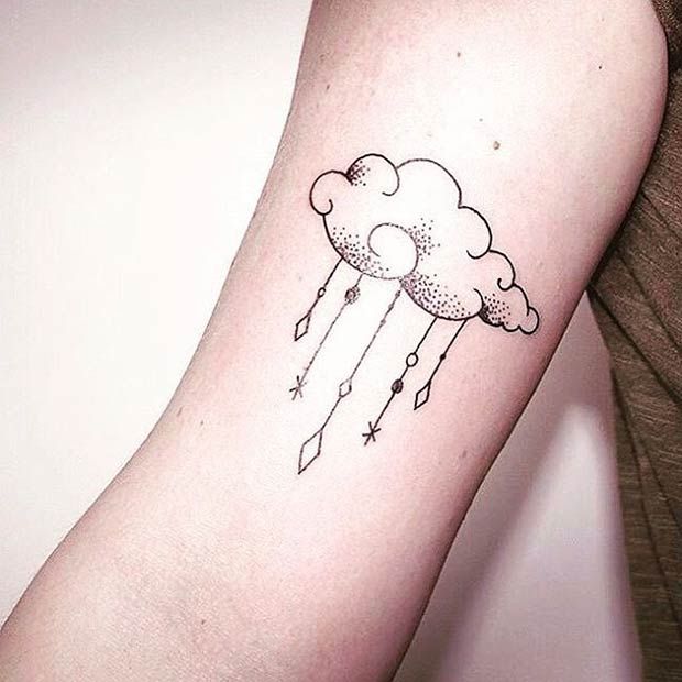 Tiny Tattoo Idea - 23 Cute Cloud Tattoo Designs and Ideas | StayGlam ...