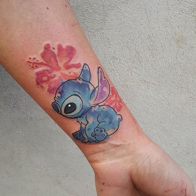 Watercolor tattoo - Inked Disney on Instagram: “Super pretty Stitch ...