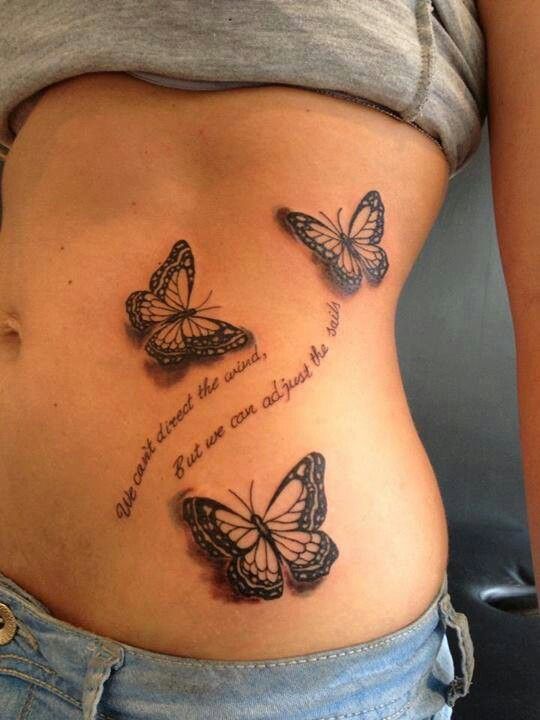 Women Tattoo - Butterfly tattoo w/words... - TattooViral.com | Your