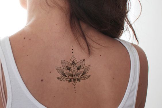 Women Tattoo - lotus tattoo / mandala fake tattoo / boho ...