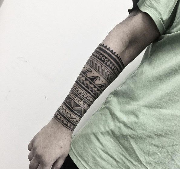 Tattoo Trends - Banded tribal sleeve tattoo by Gabriel Chapel ...