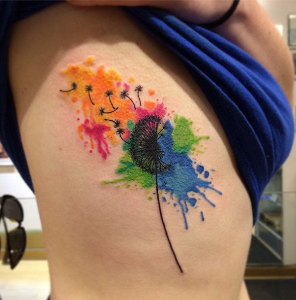 Watercolor tattoo Metamorph Tattoo Studio Chicago