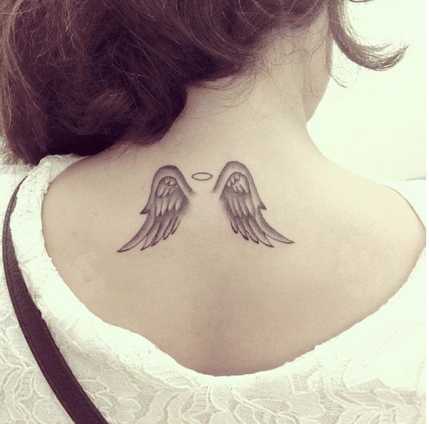 Women Tattoo  small angel wings tattoo I love this TattooViral  