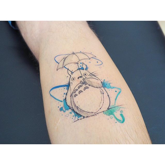 Watercolor Tattoo Another Totoro Watercolor Watercolortattoo Tattoo Abstracttattoo Tattooviral Com Your Number One Source For Daily Tattoo Designs Ideas Inspiration