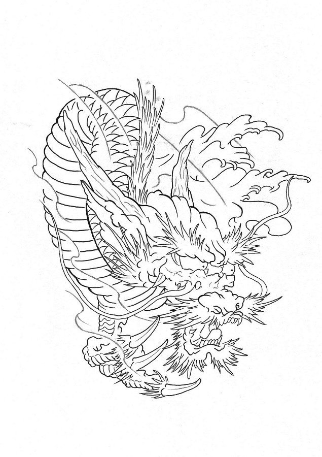 ART Body - Tattoo's - dragon color tattoo lines... - TattooViral.com ...