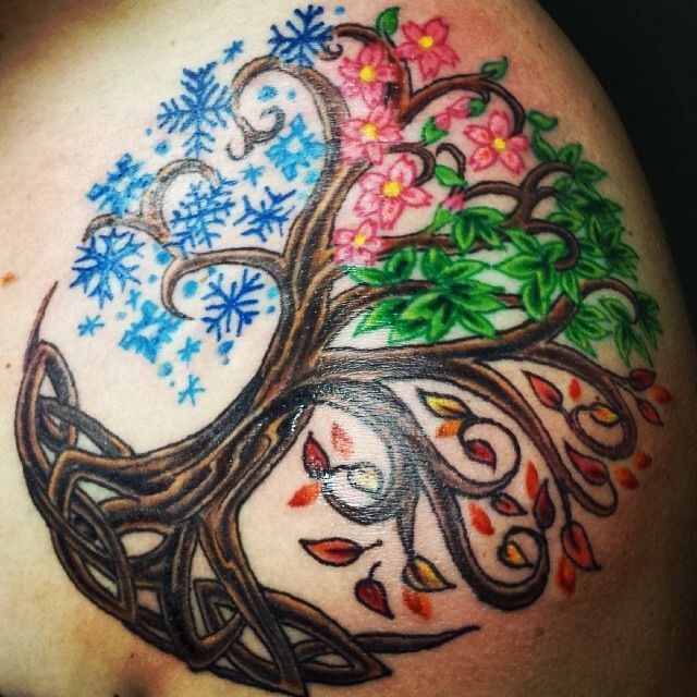 Body Tattoo's 4 seasons tree. very possible this will be my next