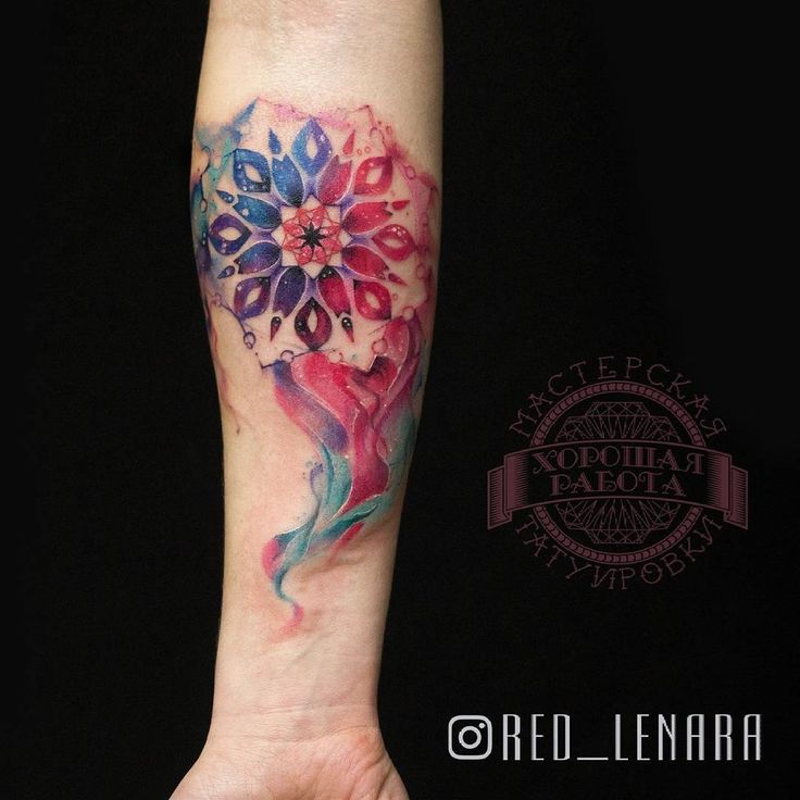 Body - Tattoo's - Colorful watercolor mandala... - TattooViral.com