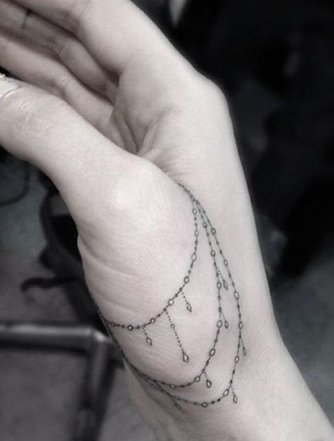 Name bracelet | Small tattoos, Chain tattoo, Cool small tattoos