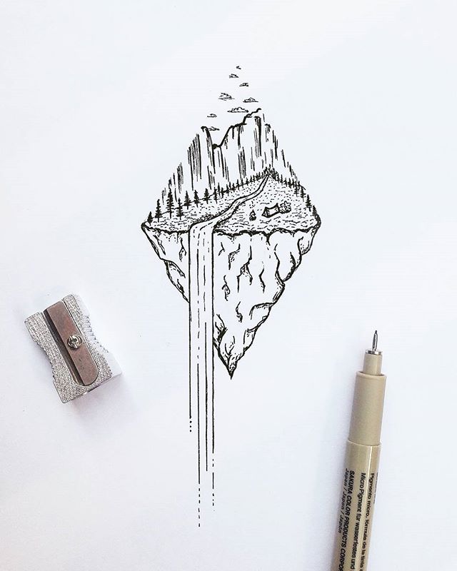 Trivial at lege Foragt Body - Tattoo's - Waterfall Nature Dotwork tattoo idea... - TattooViral.com  | Your Number One source for daily Tattoo designs, Ideas & Inspiration