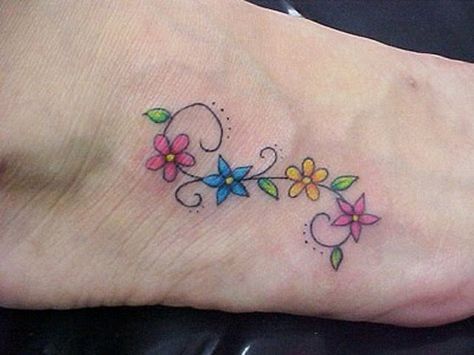 Small Flower Foot Tattoo Girlstattoos