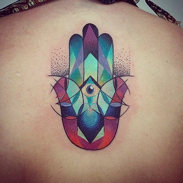 Just adding a little pizazz to Shannon's 20 year old hamsa tattoo. The... |  TikTok