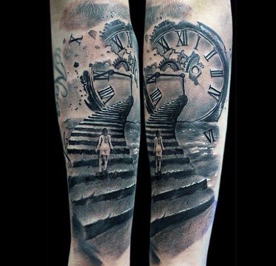  Tattoo Trends - Resultado de imagen para stairs to clock 