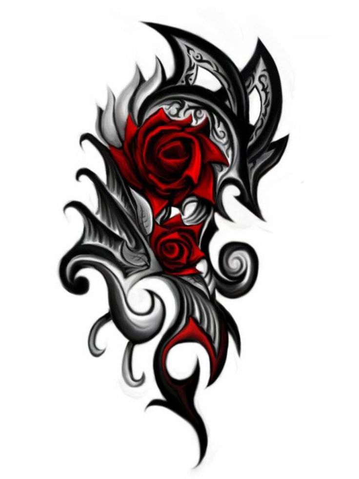 Tattoo Trends - Tribal Rose Tattoo Designs for Men - TattooViral.com