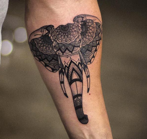 Animal Tattoo Designs - Mandala elephant by Kristi Walls - TattooViral