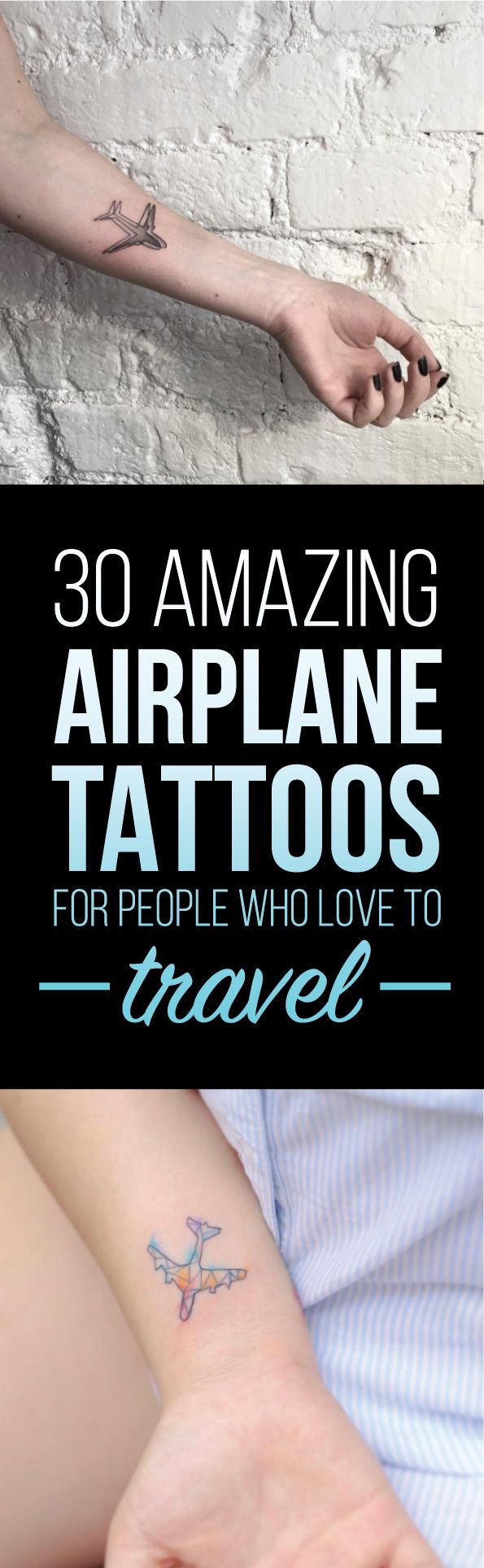 Airplane tattoo by Niki Norberg | Photo 29338