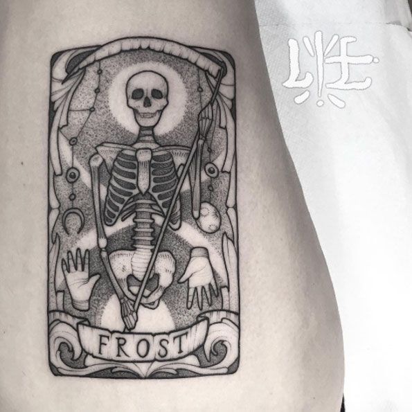 Body - Tattoo's - Inverted death card tattoo by Lawrence Edwards ...