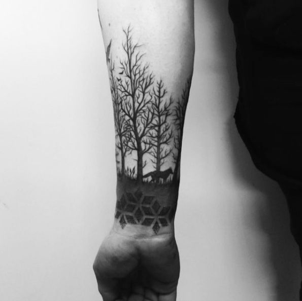 tree tattoo cuff