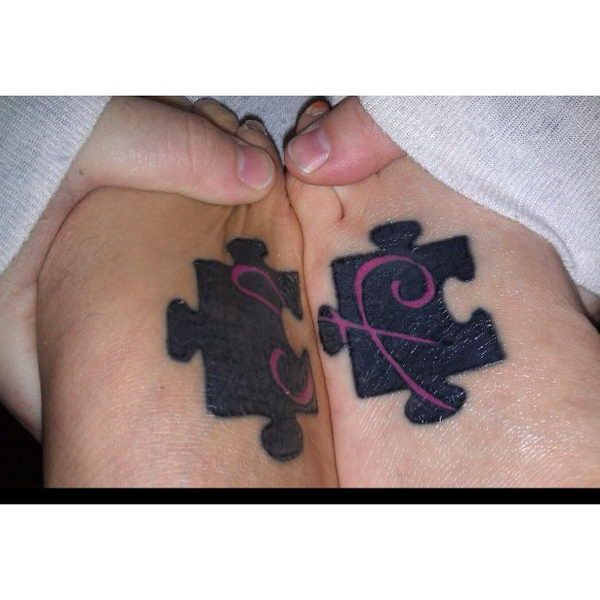 Friend Tattoos - Puzzle Piece BFF Tattoo - Cool Puzzle Piece Tattoo ...