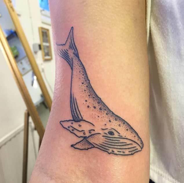 Blue whale tattoo | รอยสัก