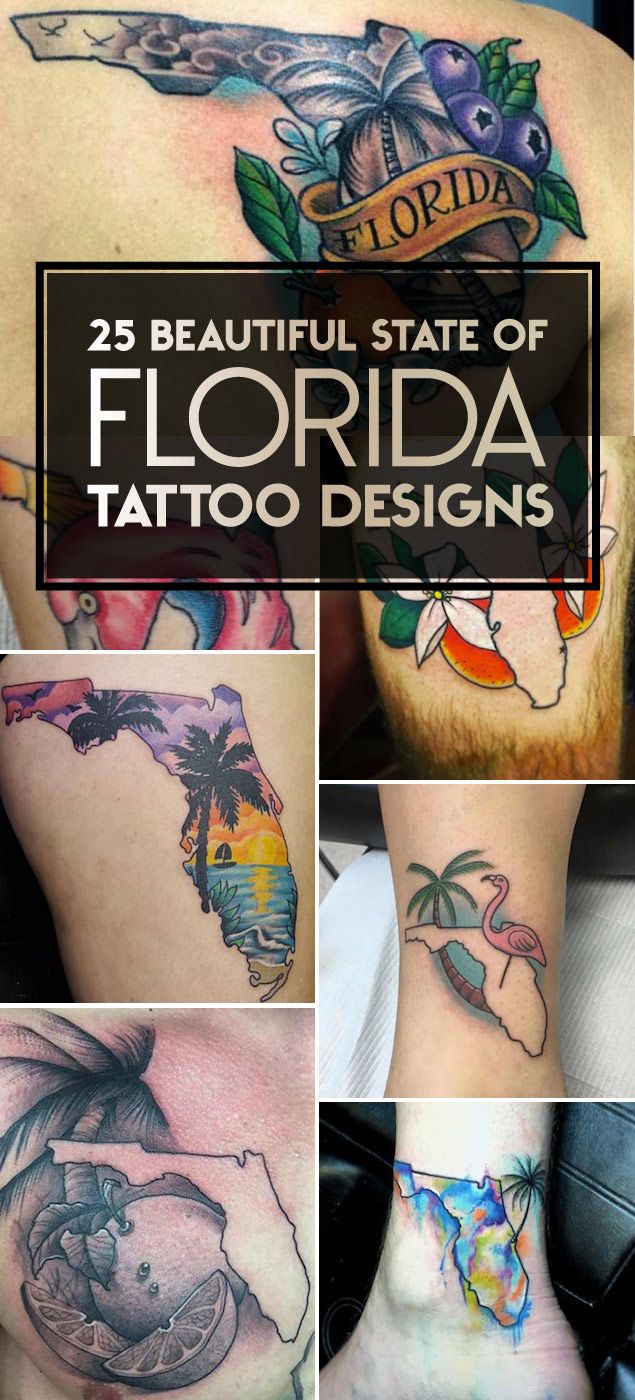 Body - Tattoo's - 25 Beautiful State of Florida Tattoo Designs