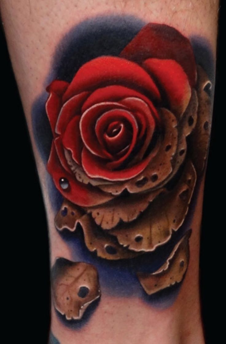 Body Tattoos Dying Rose By Andres Acosta Your Number One Source For
