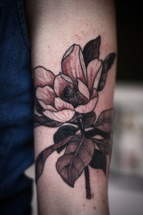 Body - Tattoo's - Magnolia tattoo by Alice Carrier, in Portland Oregon