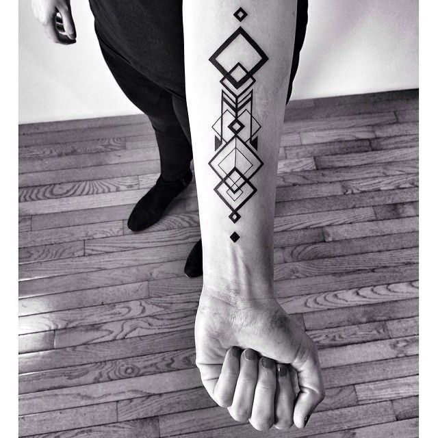 Tattoo tagged with: geometric shape, small, black, of sacred geometry  shapes, tiny, mandala, little, rachainsworth, blackwork, forearm, sacred  geometry, medium size, geometric | inked-app.com