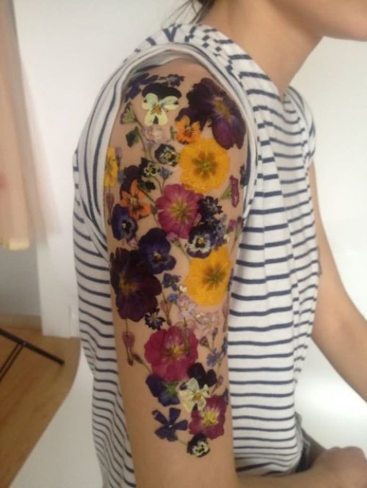 Tattoo Trends - Colorful Floral Tattoo Design For Men Half Sleeve
