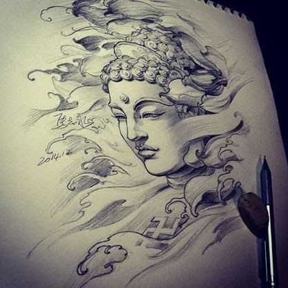 Tattoo Designs Hand Drawn Image Buddha Stock Photo 340491620 | Shutterstock