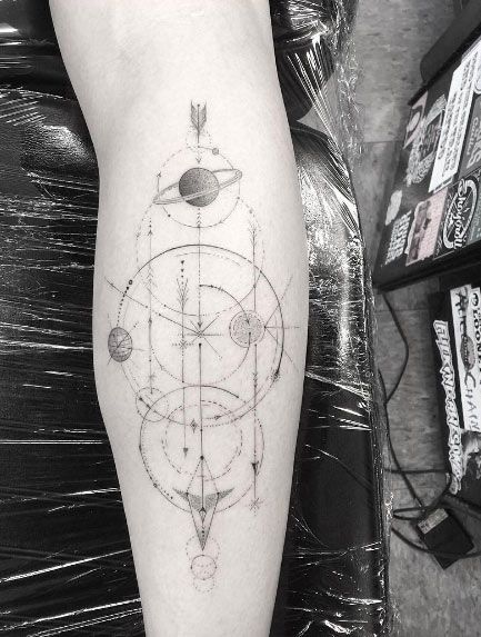 Geometric Tattoo - Geometric space tattoo by Doctor Woo ...