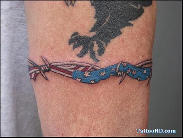 Tattoo Trends - American Flag (could Also Be Rebel Flag) Twisted In 